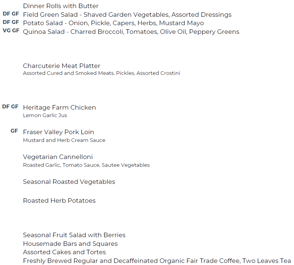 MOA Event Menu